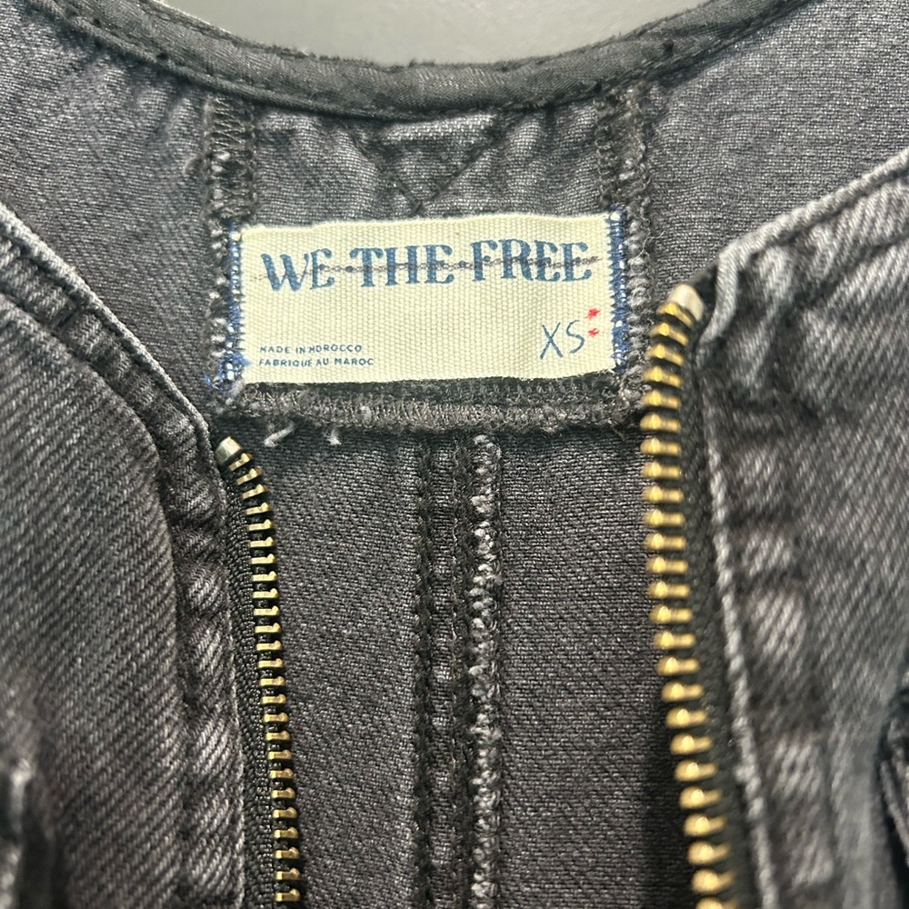 We The Free Charcoal Zip-Up Jumpsuit